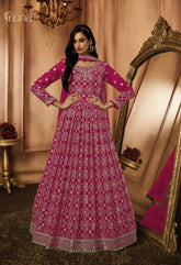 Fiona Shenaz Heavy Georgette Embroidered Anarkali Gown with Dupatta 51212